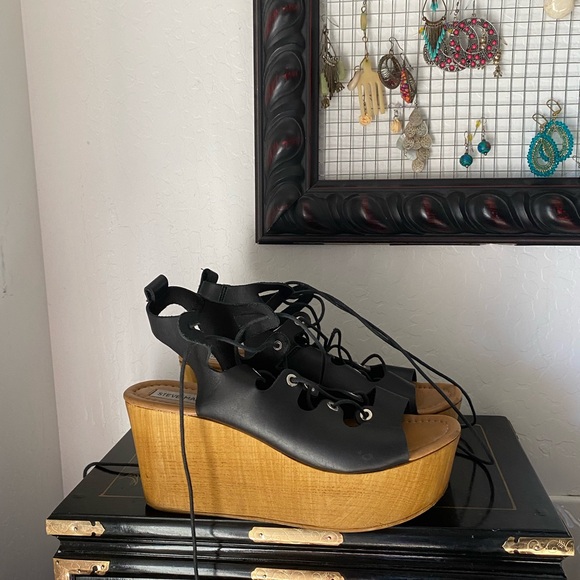 Vintage Steve Madden Shoes Leather Sandal - Picture 3 of 8